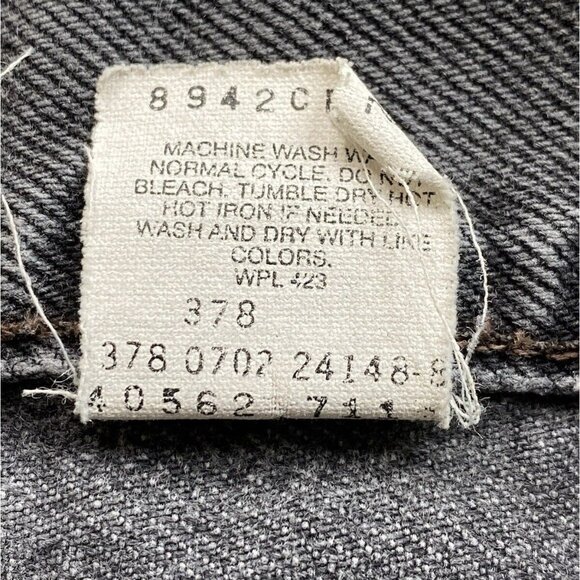 Vintage Levis 560 Jeans Mens 34x32 Faded Black Loose Fit Tapered Leg Skater Y2K - Picture 6 of 15